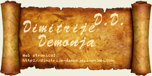 Dimitrije Demonja vizit kartica